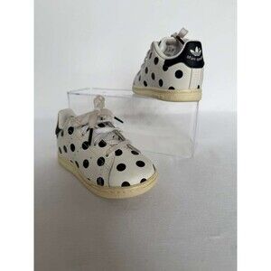 Adidas Stan Smith Polka Dot Kids Shoes Size 7K White Black